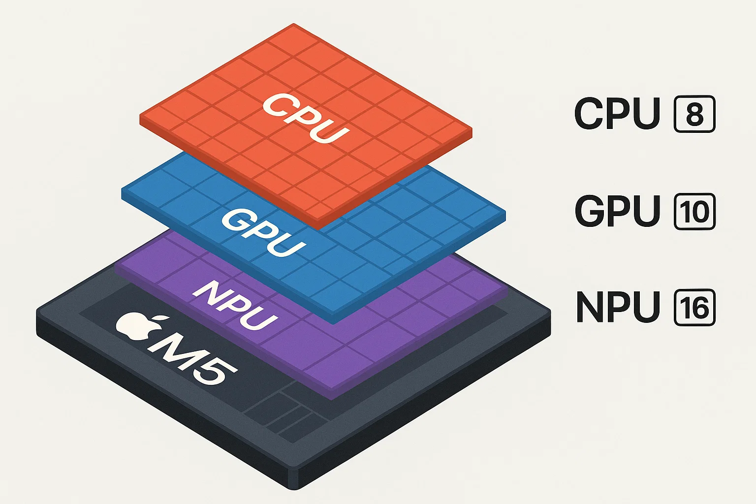 Apple M5 Chip neural engine schematic