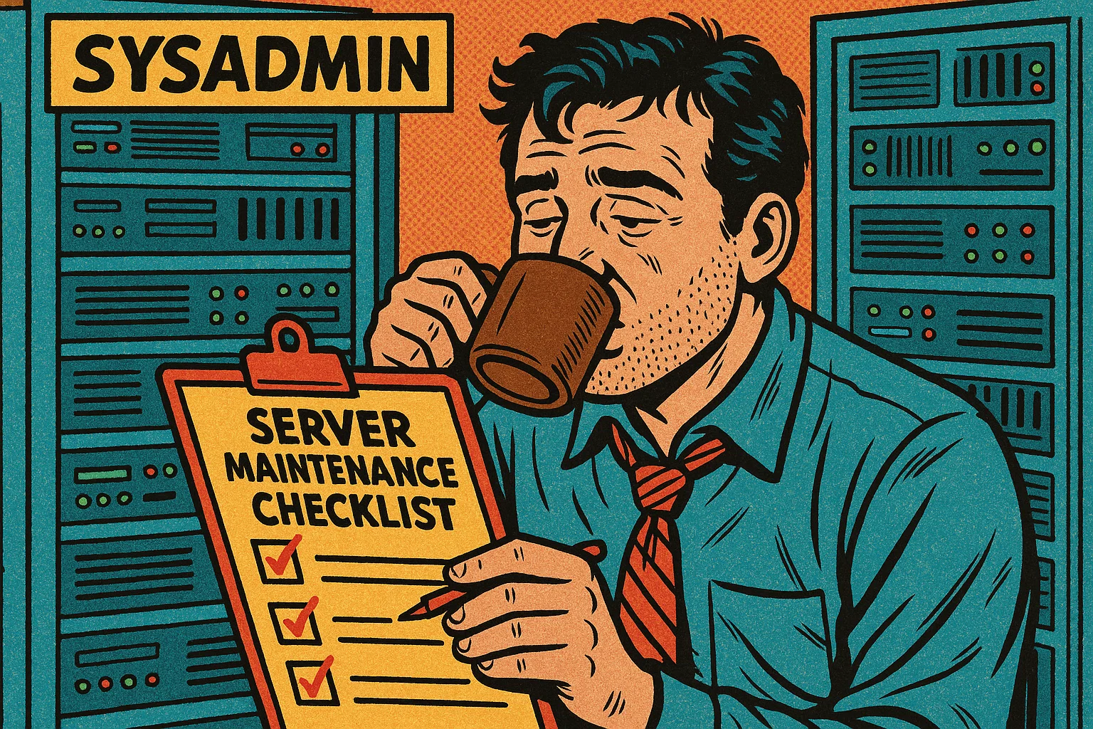 Server Maintenance Checklist team collaborating