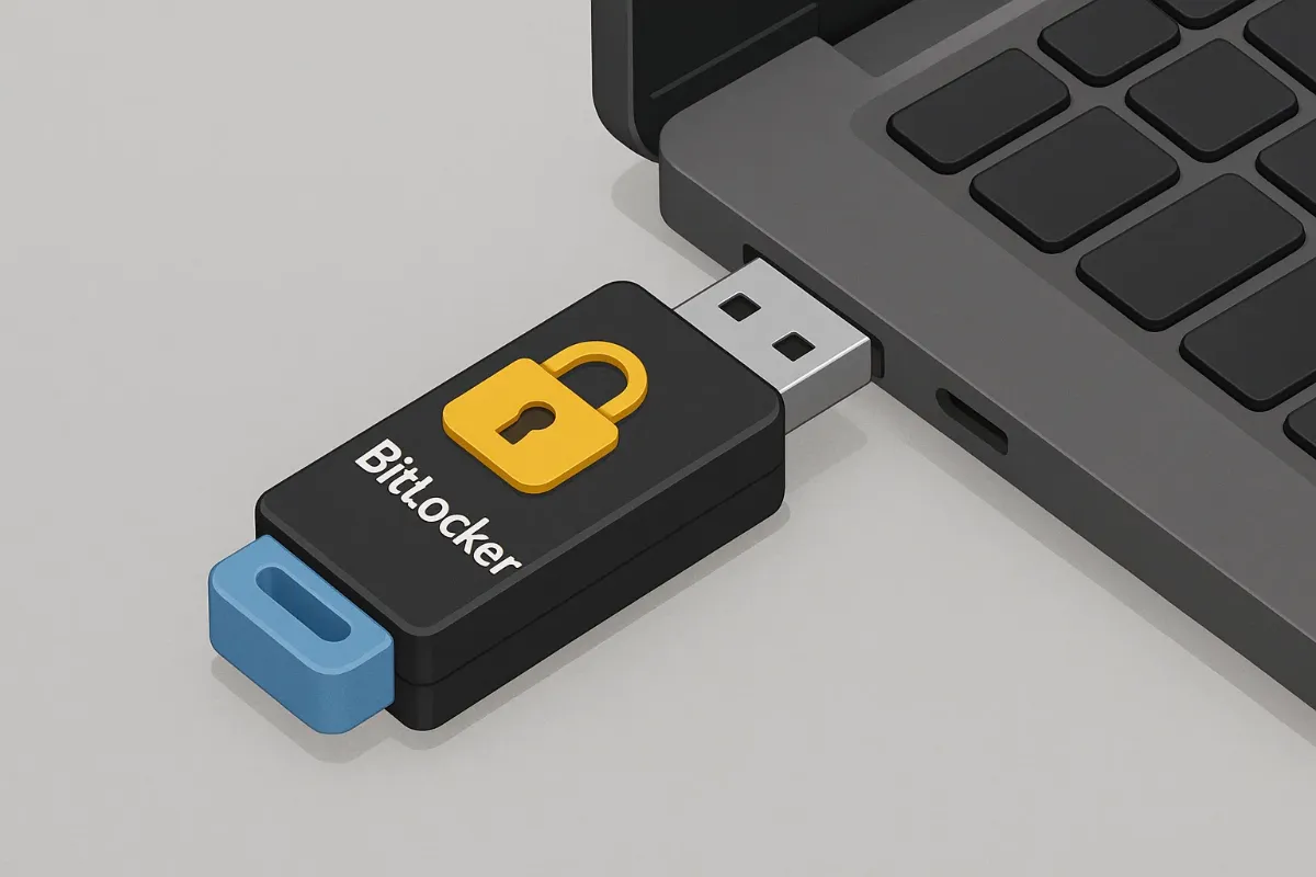 BitLocker USB encryption drive inserted