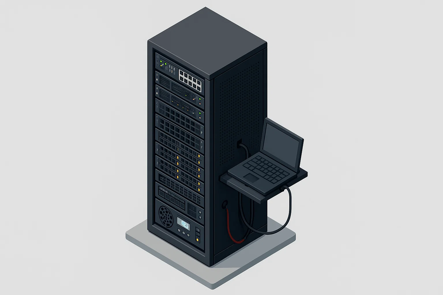 Isometric Server Rack