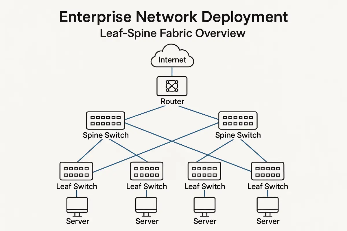 Enterprise Network Deployment leaf-spine fabric overview