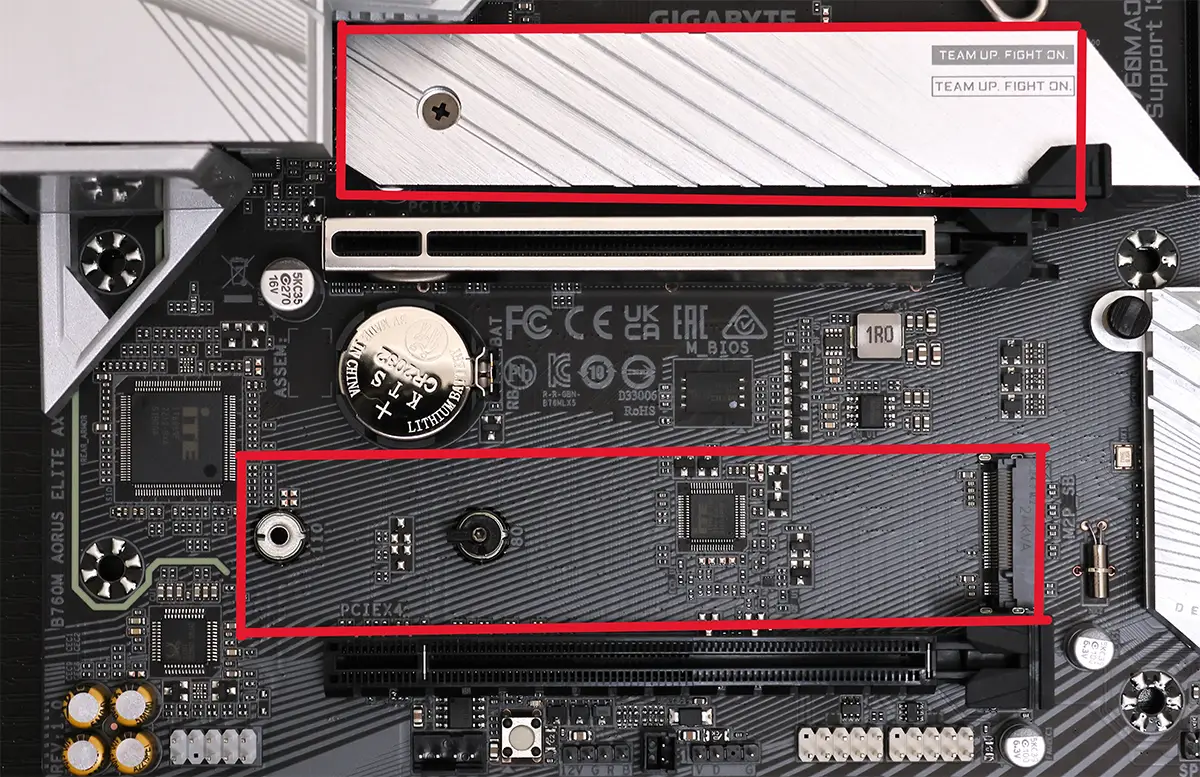 PC build checklist SSD heatsink installed