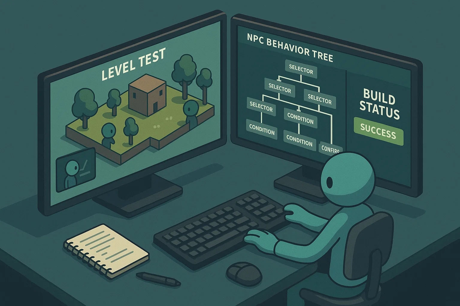 AI agents in game development dashboard