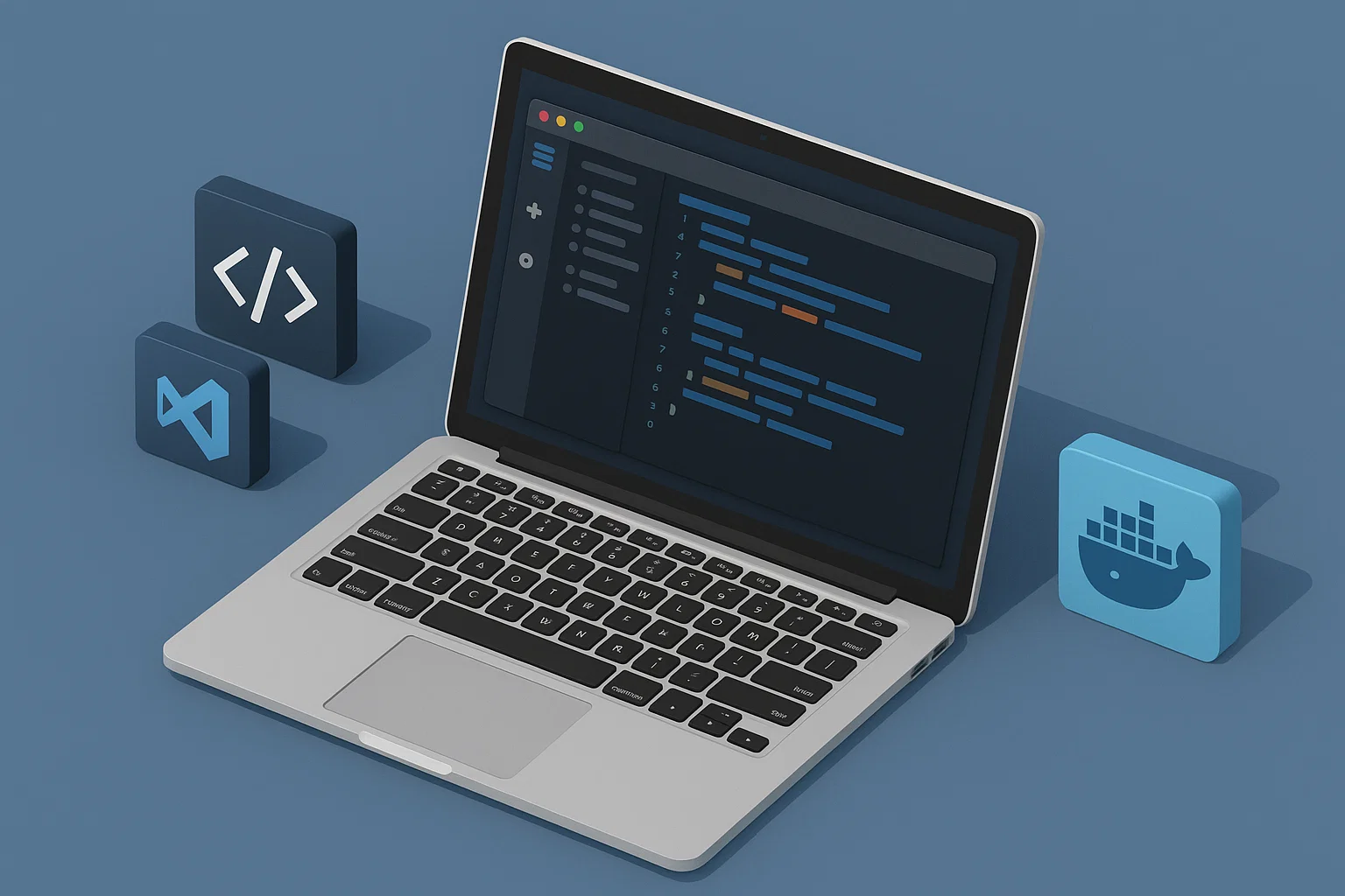 Mac development environment setup with VS Code and Docker running on a Mac