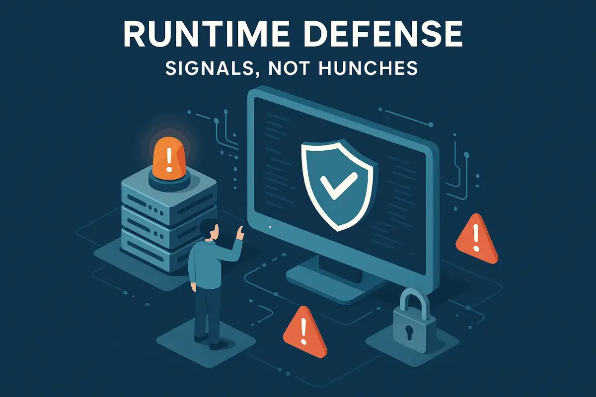 Runtime Defense: Signals, Not Hunches