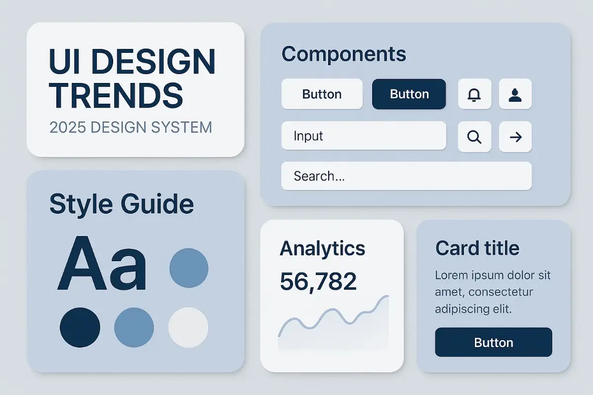 UI design trends 2025 design system