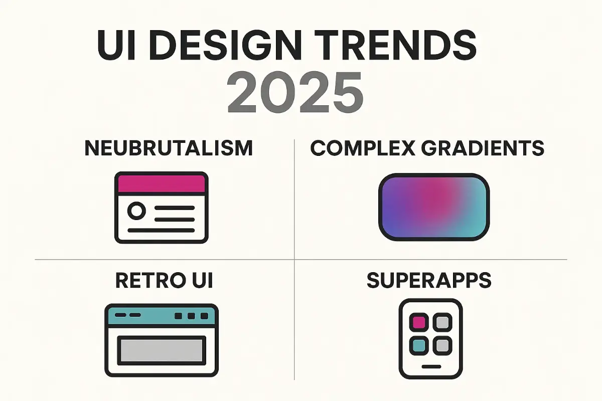 UI design trends 2025 hero illustration