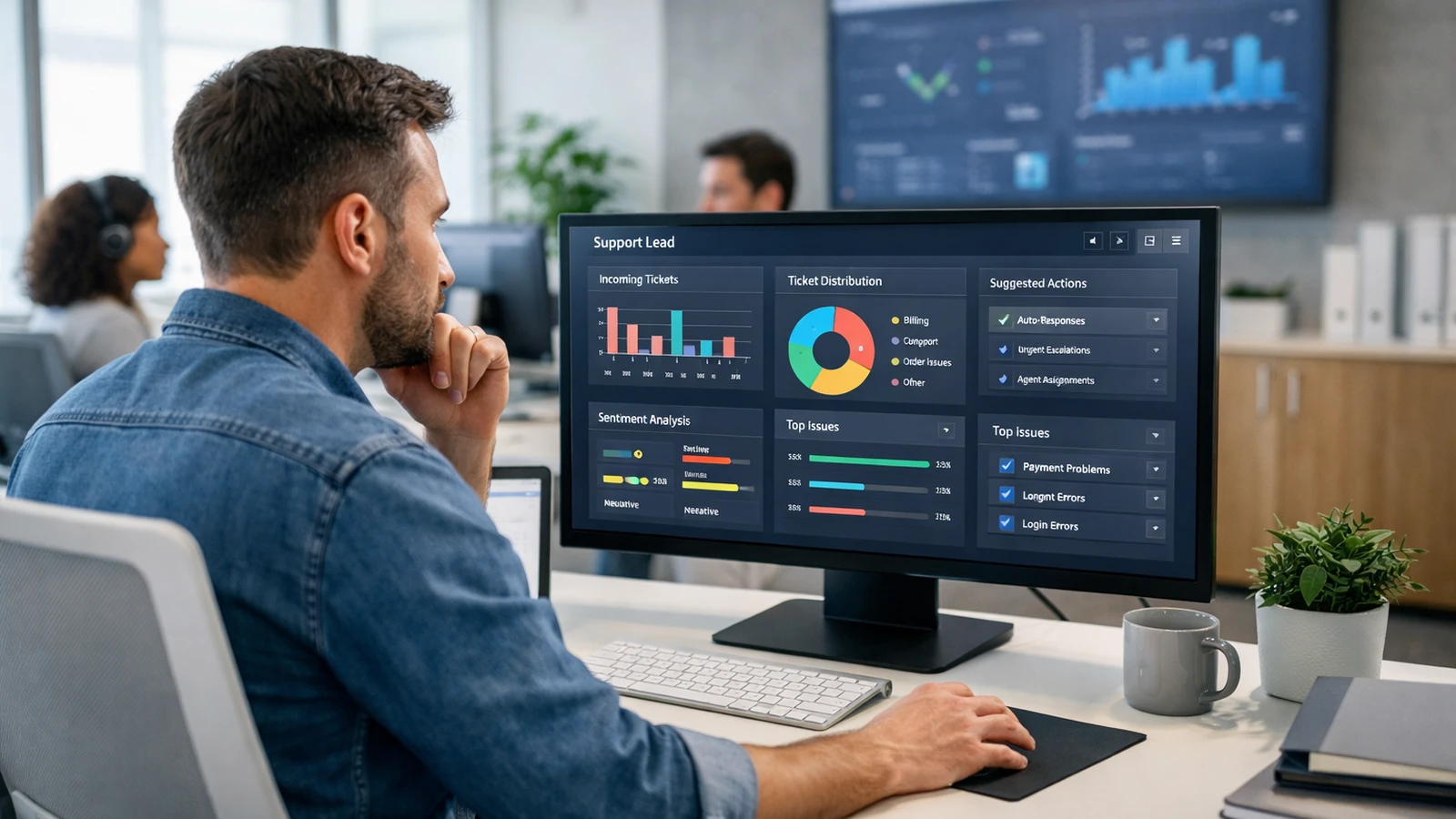 AI support agent workspace 16:9