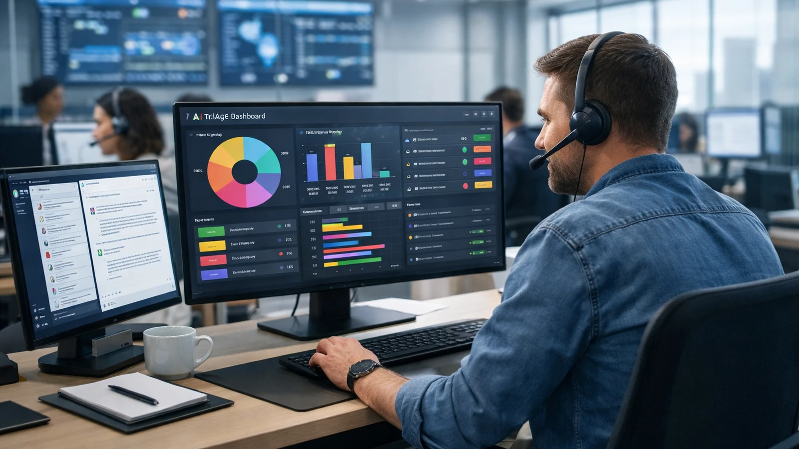 AI support handoff workflow 16:9